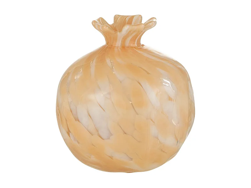 Vase Design en Verre "Mélissa" 13cm Beige