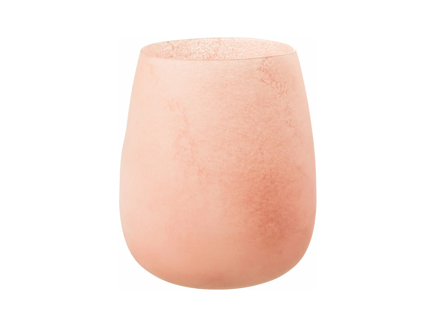Vase Déco en Verre "Givré" 27cm Rose