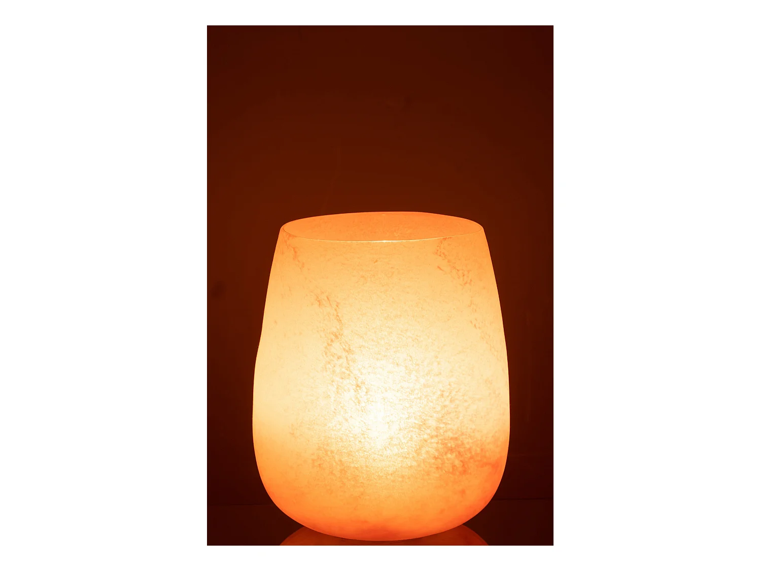 Vase Déco en Verre "Givré" 27cm Rose