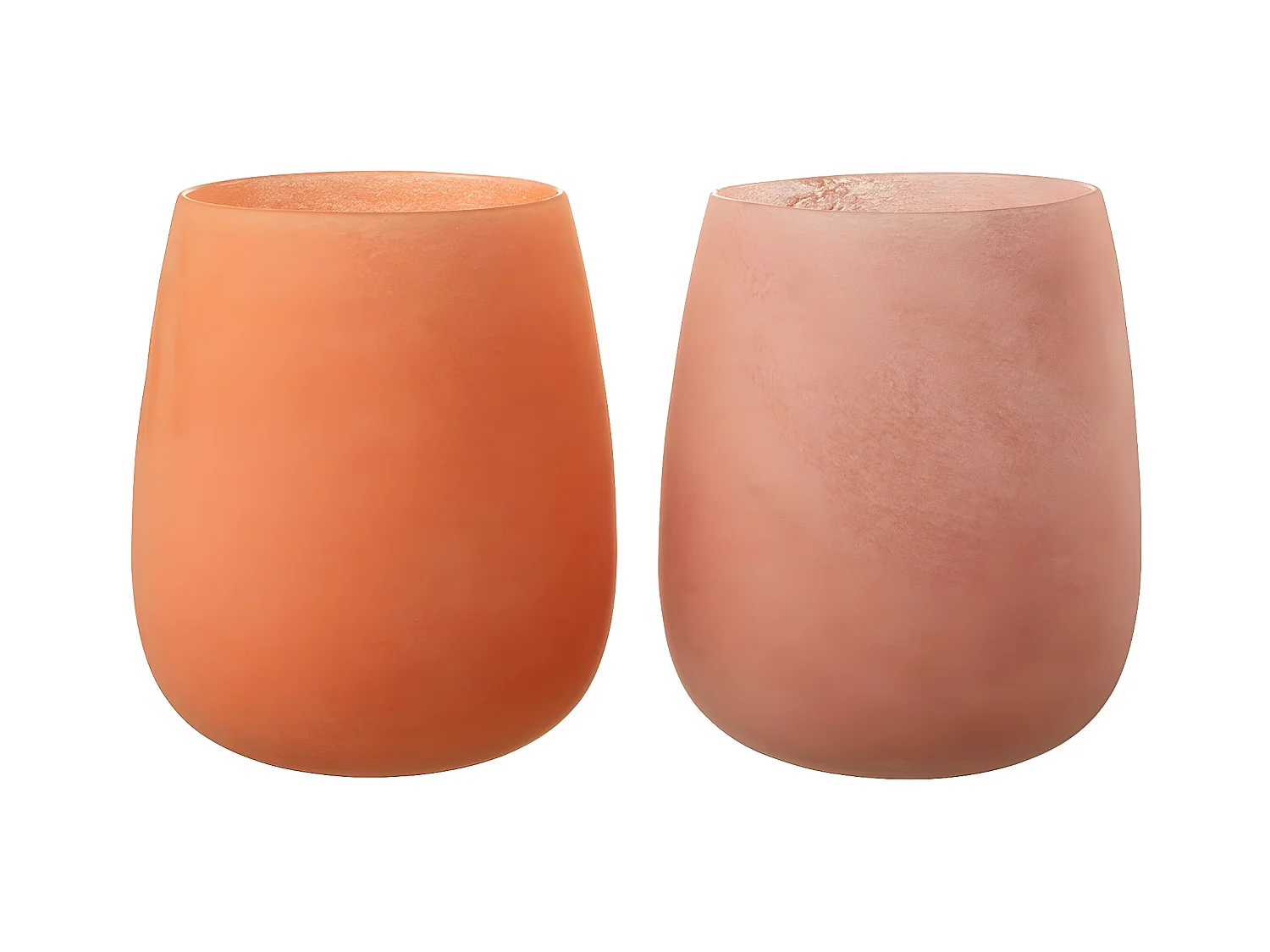 Vase Déco en Verre "Givré" 27cm Rose