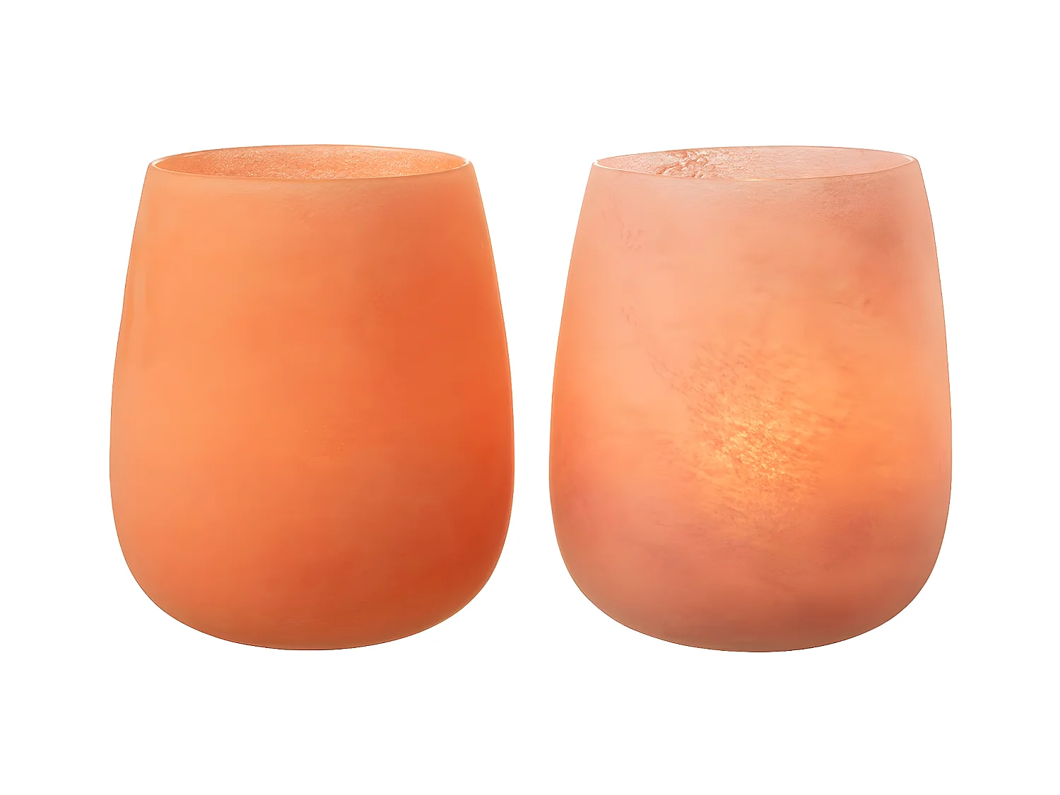 Vase Déco en Verre "Givré" 27cm Rose