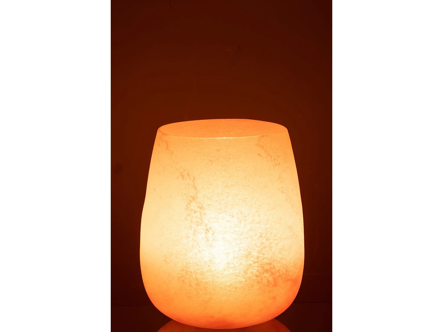 Vase Déco en Verre "Givré" 27cm Rose