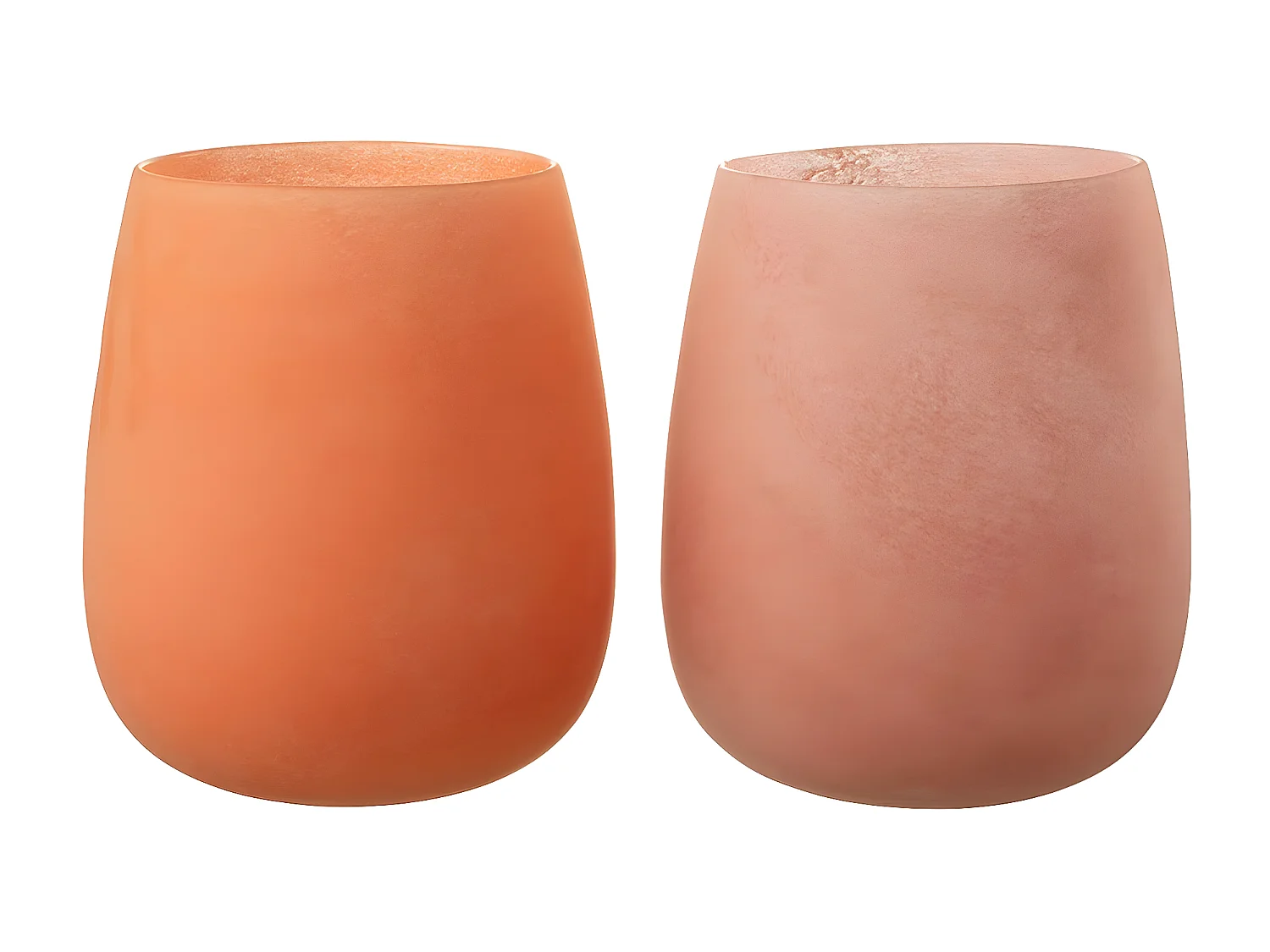 Vase Déco en Verre "Givré" 27cm Rose