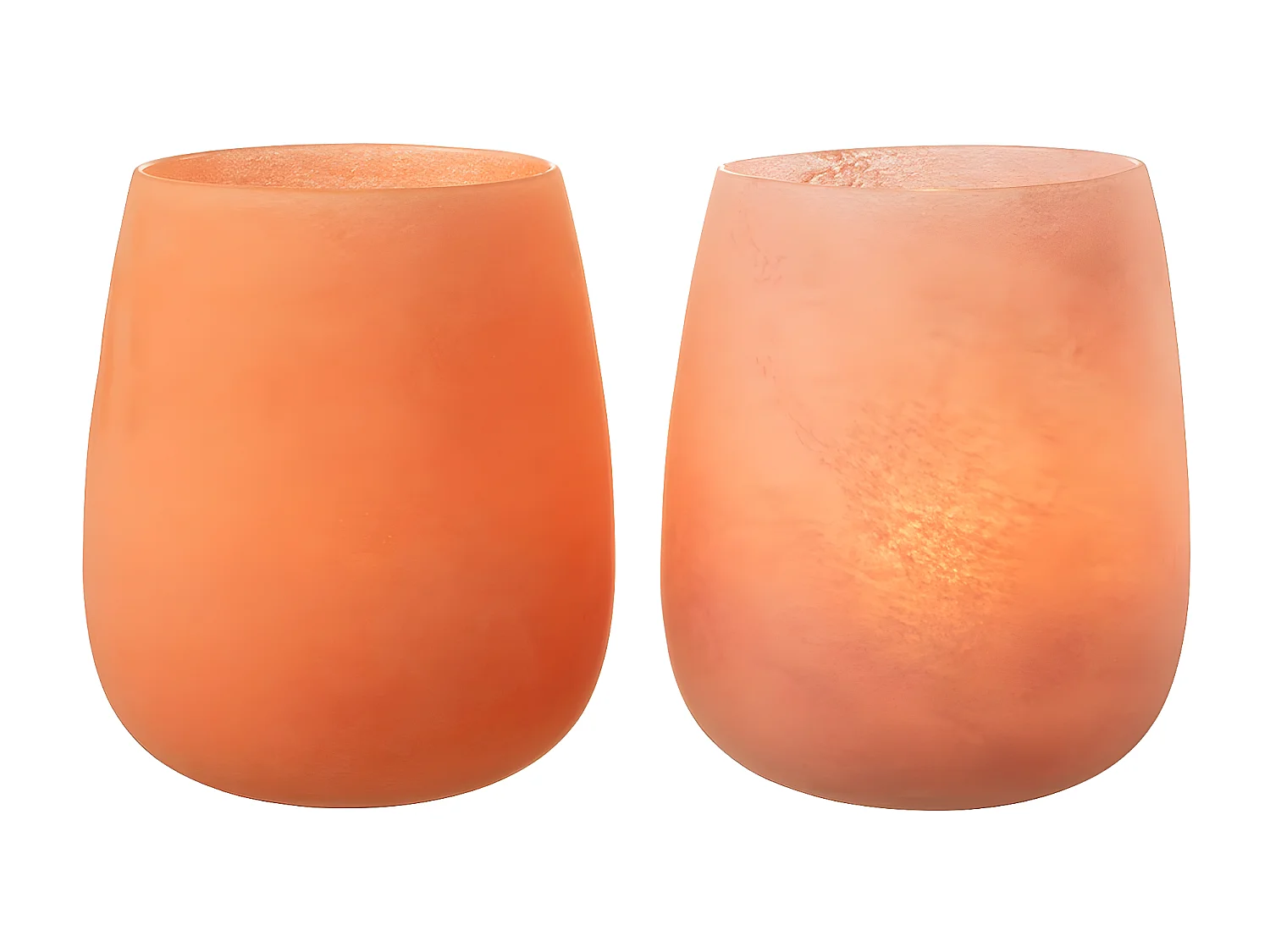 Vase Déco en Verre "Givré" 27cm Rose