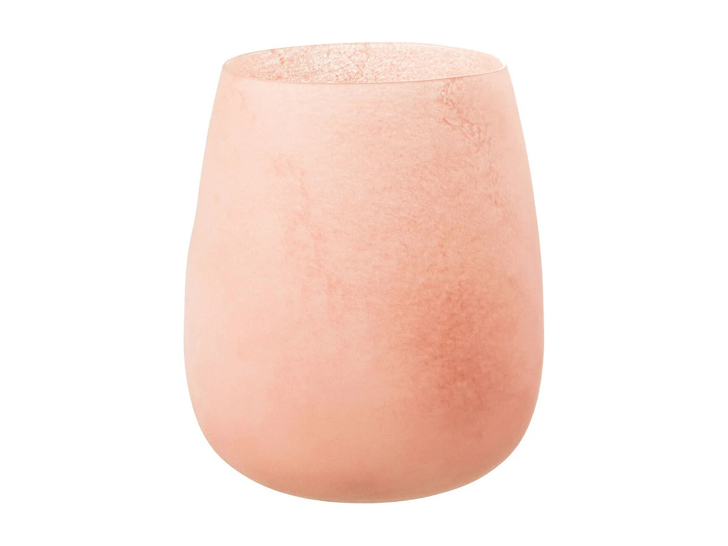 Vase Déco en Verre "Givré" 27cm Rose