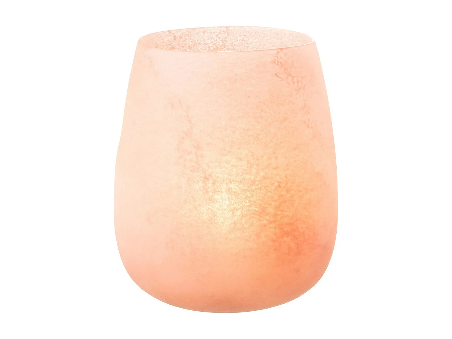 Vase Déco en Verre "Givré" 27cm Rose