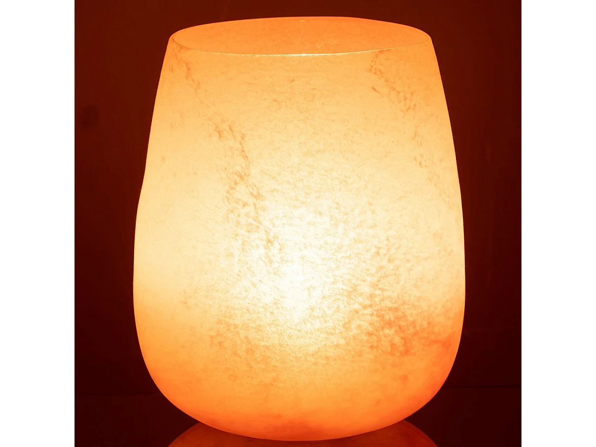 Vase Déco en Verre "Givré" 27cm Rose