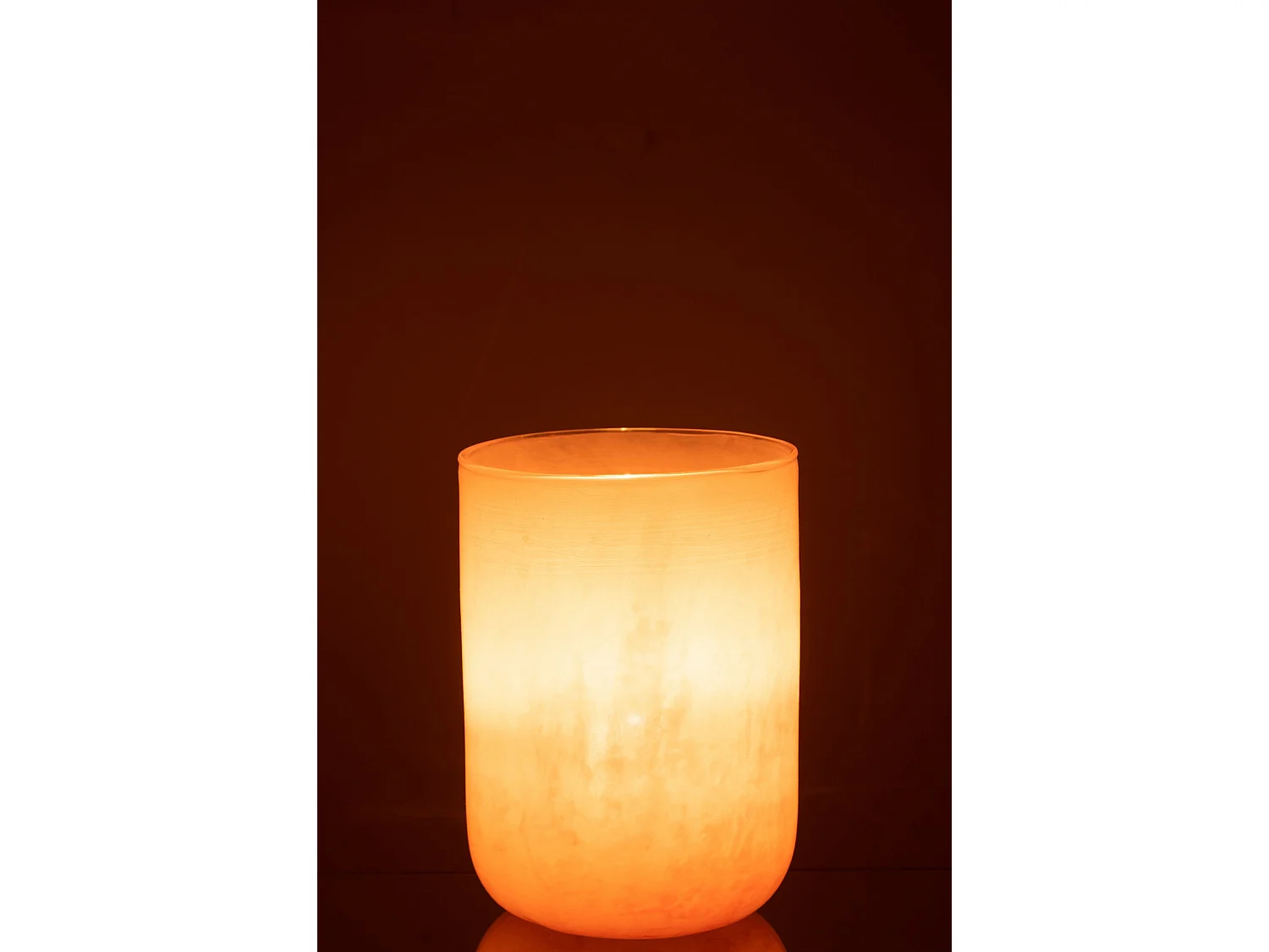 Vase Design en Verre "Corrie" 23cm Corail