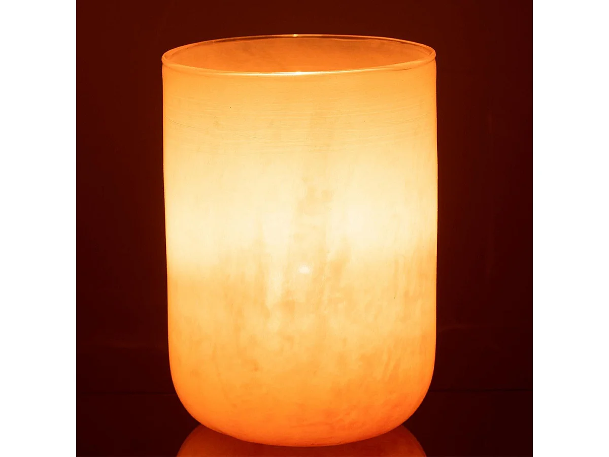 Vase Design en Verre "Corrie" 23cm Corail