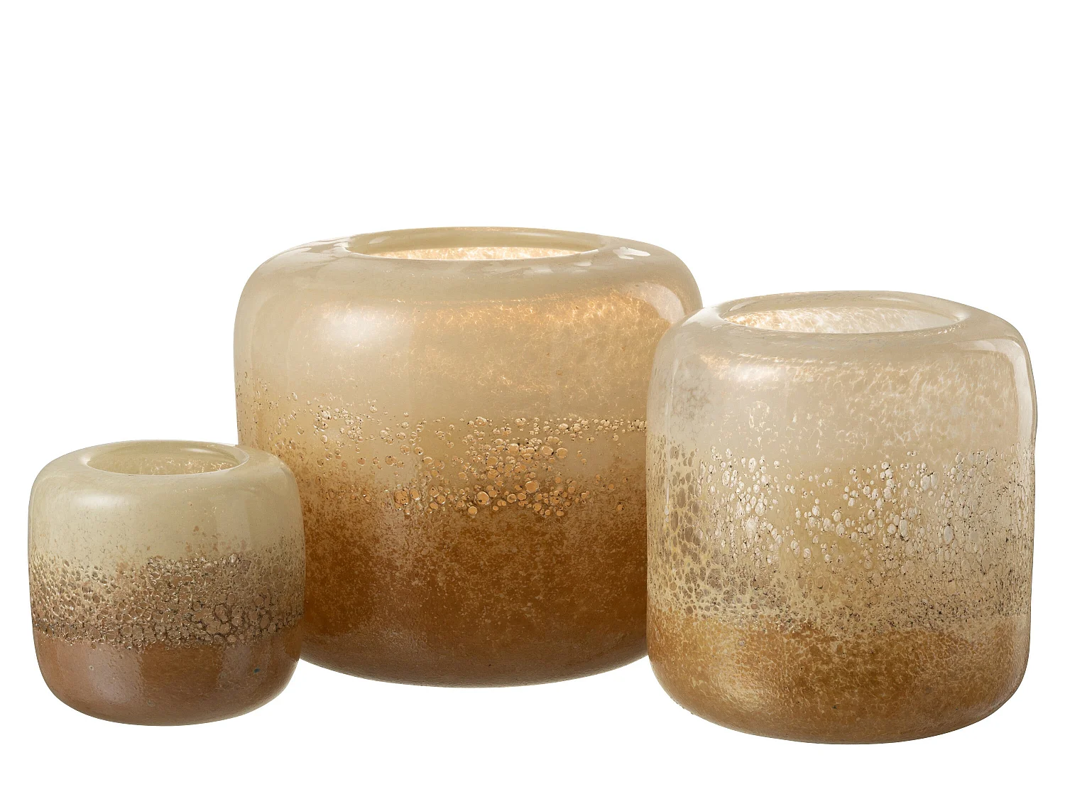 Photophore en Verre "Opia" 24cm Marron