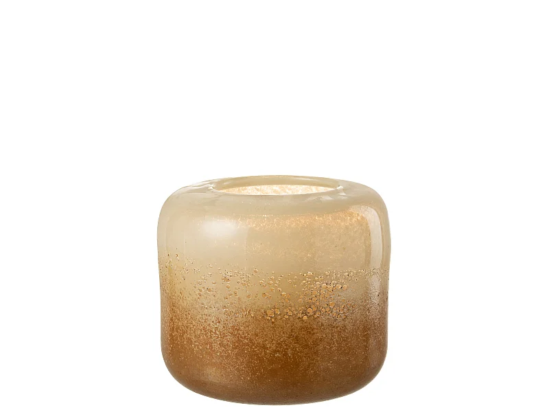 Photophore en Verre "Opia" 24cm Marron