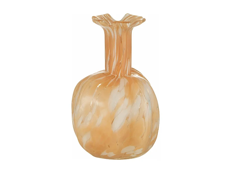 Vase Design en Verre "Mélissa" 23cm Beige