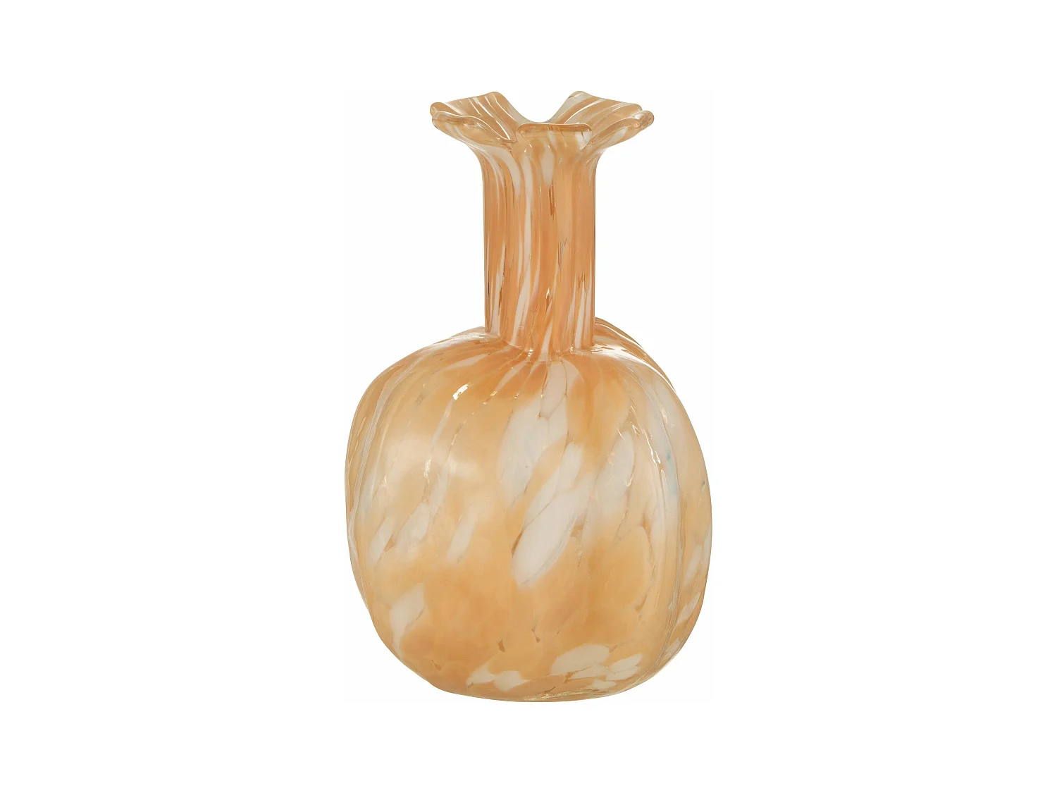 Vase Design en Verre "Mélissa" 23cm Beige