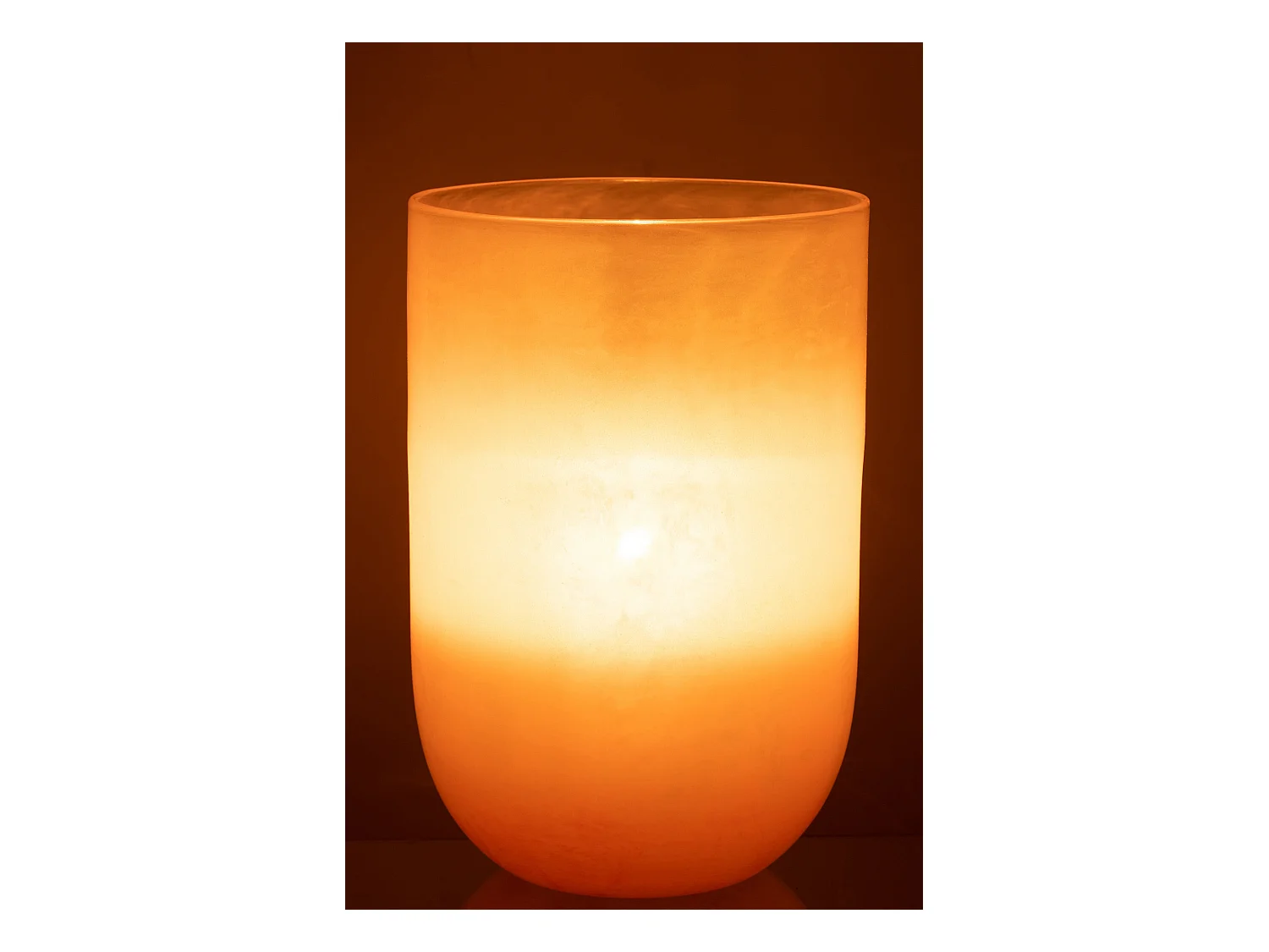 Vase Design en Verre "Corrie" 36cm Corail