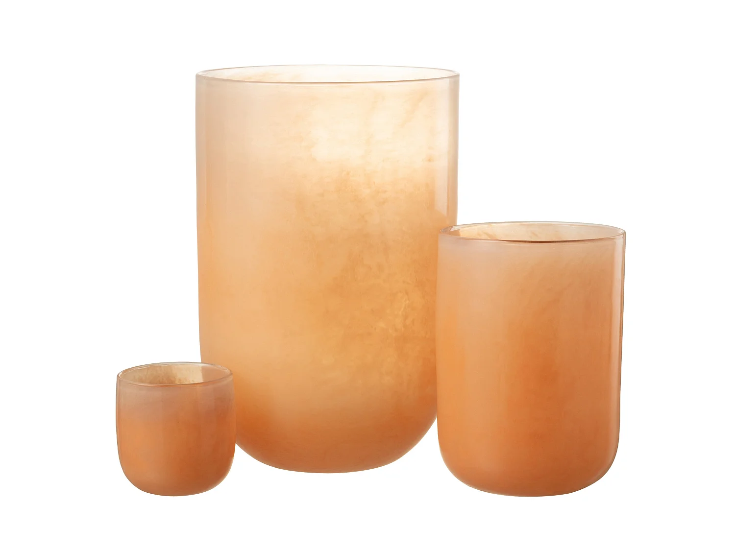 Vase Design en Verre "Corrie" 36cm Corail