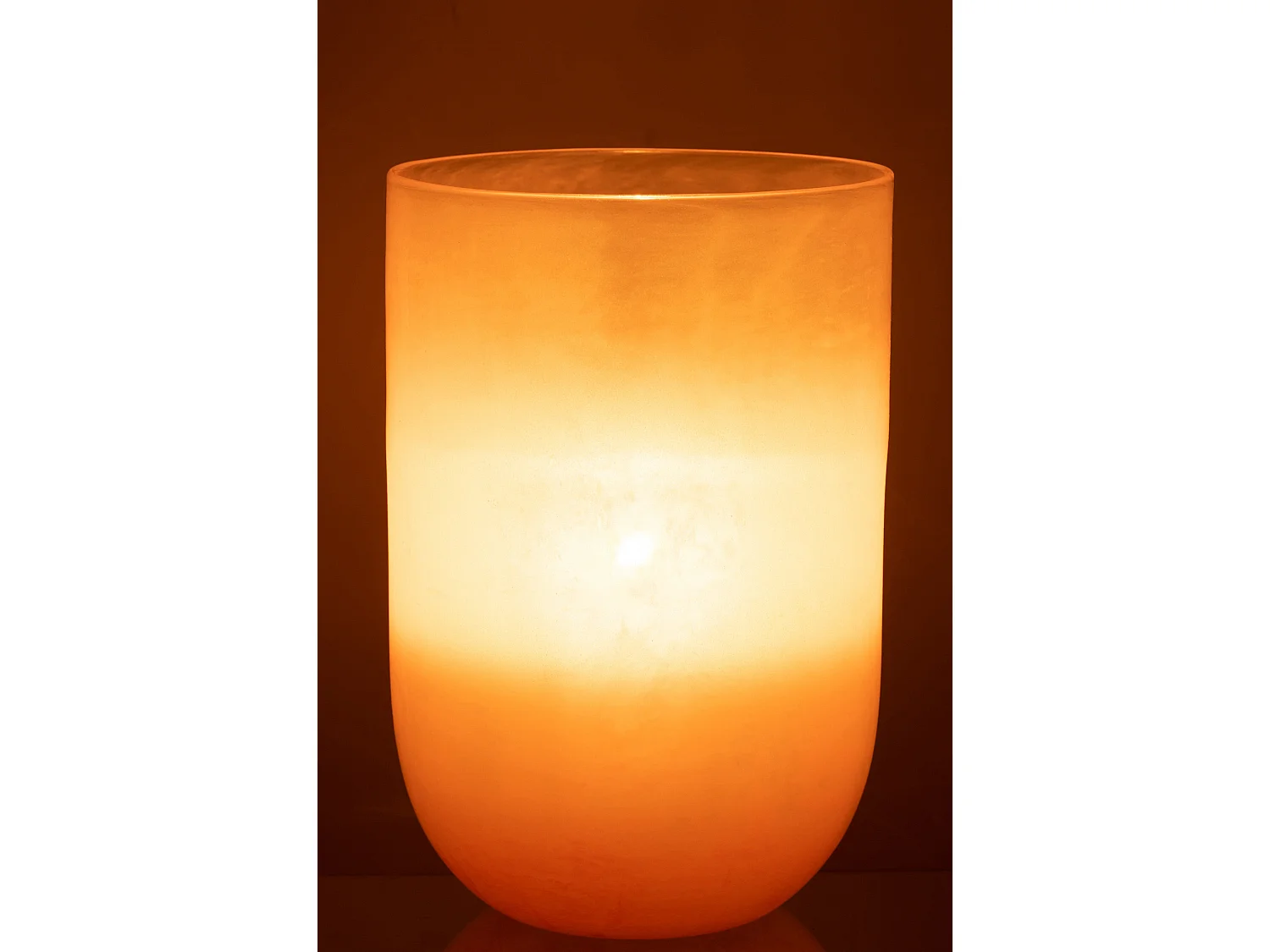 Vase Design en Verre "Corrie" 36cm Corail