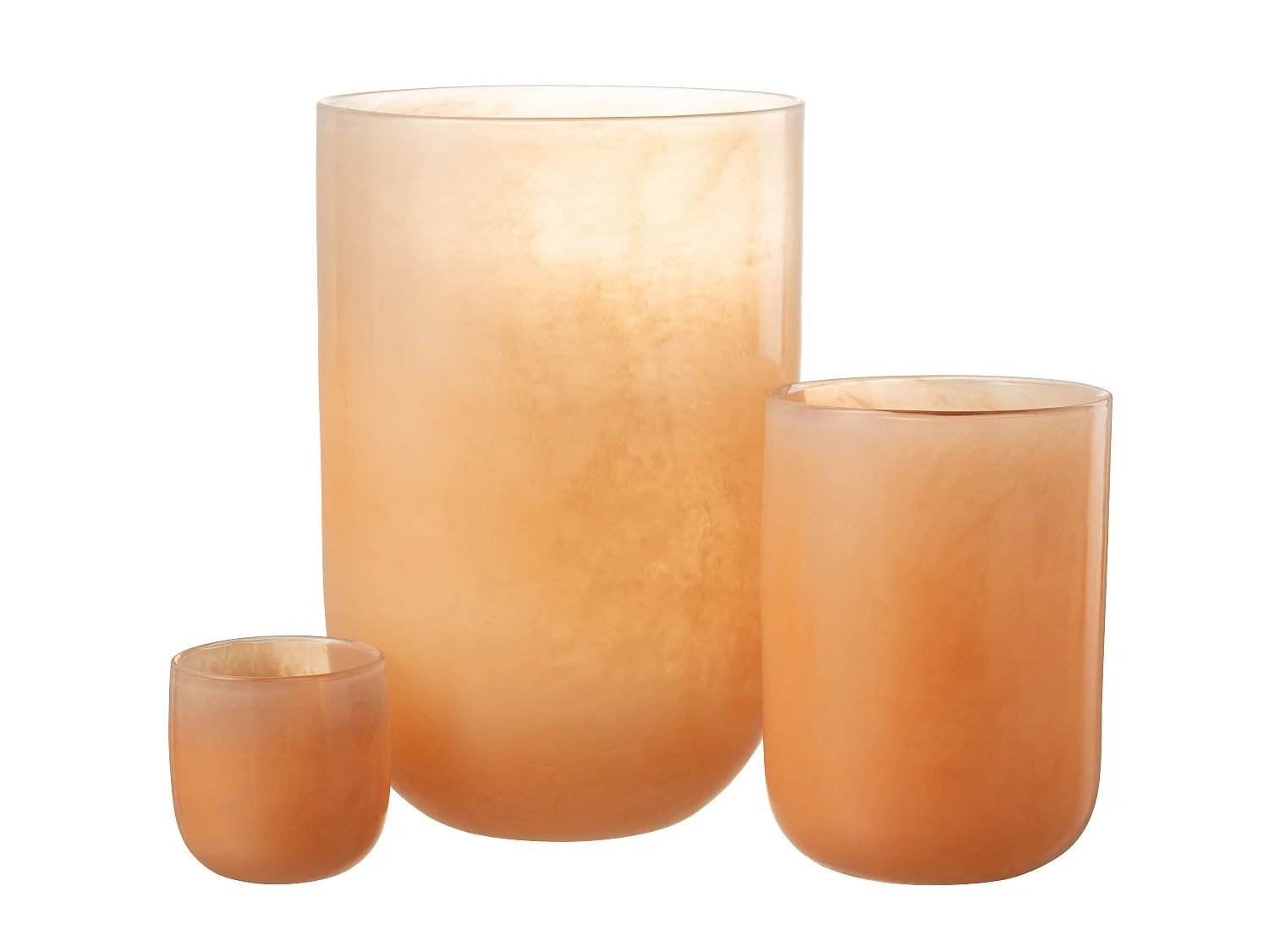 Vase Design en Verre "Corrie" 36cm Corail