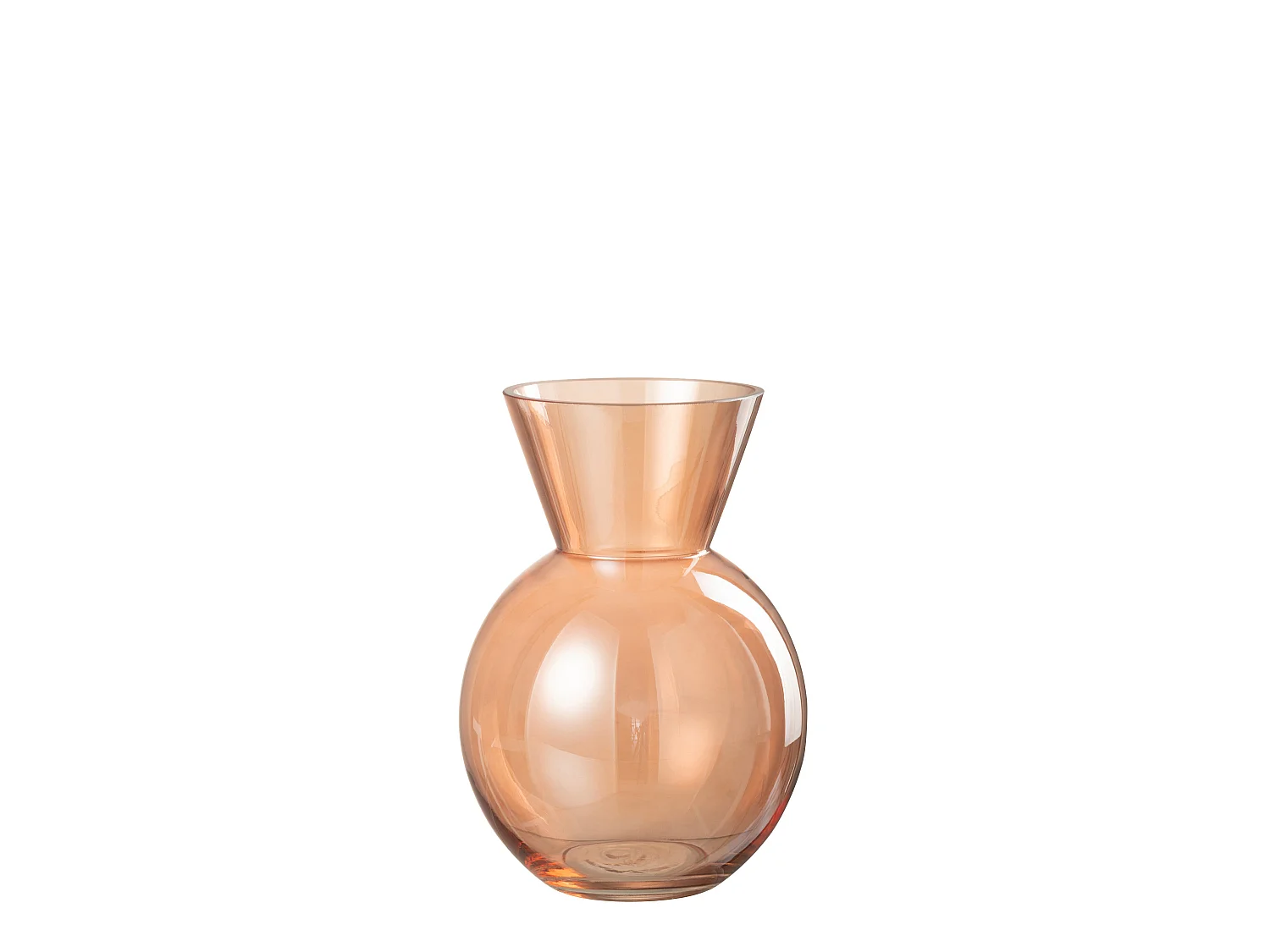 Vase Design en Verre "Lucy" 23cm Orange