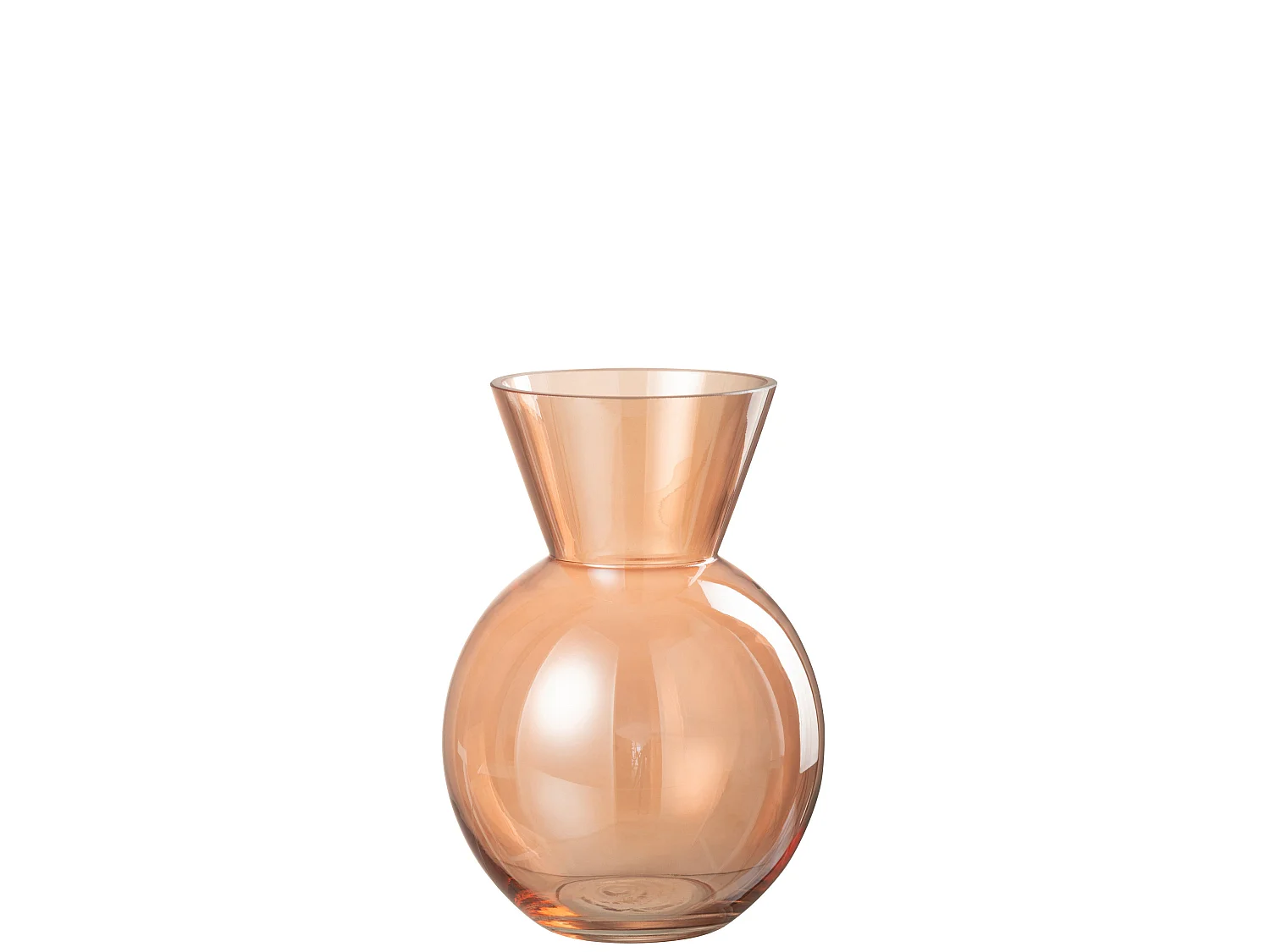 Vase Design en Verre "Lucy" 23cm Orange