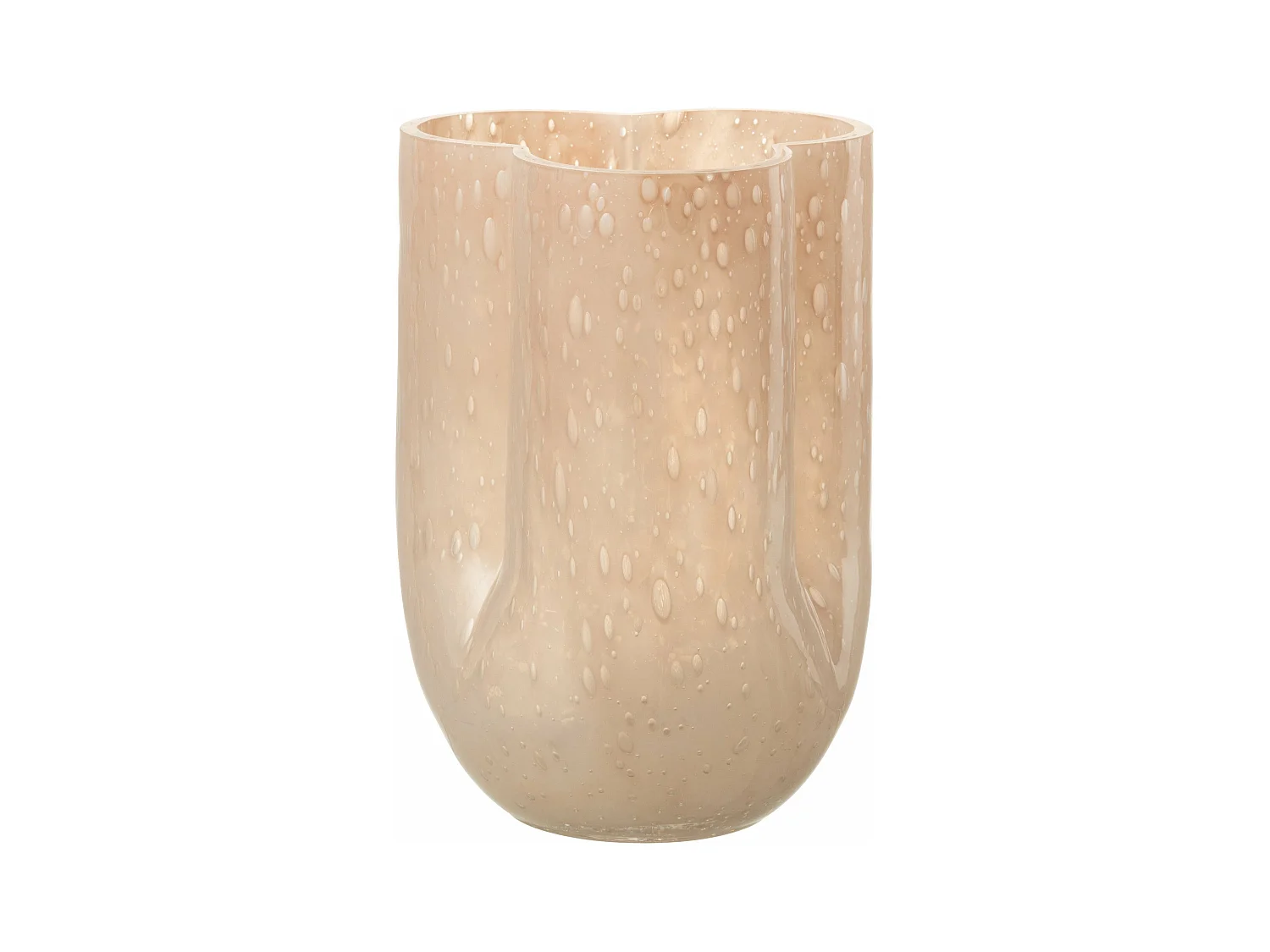 Vase Déco en Verre "Trikkie" 23cm Beige