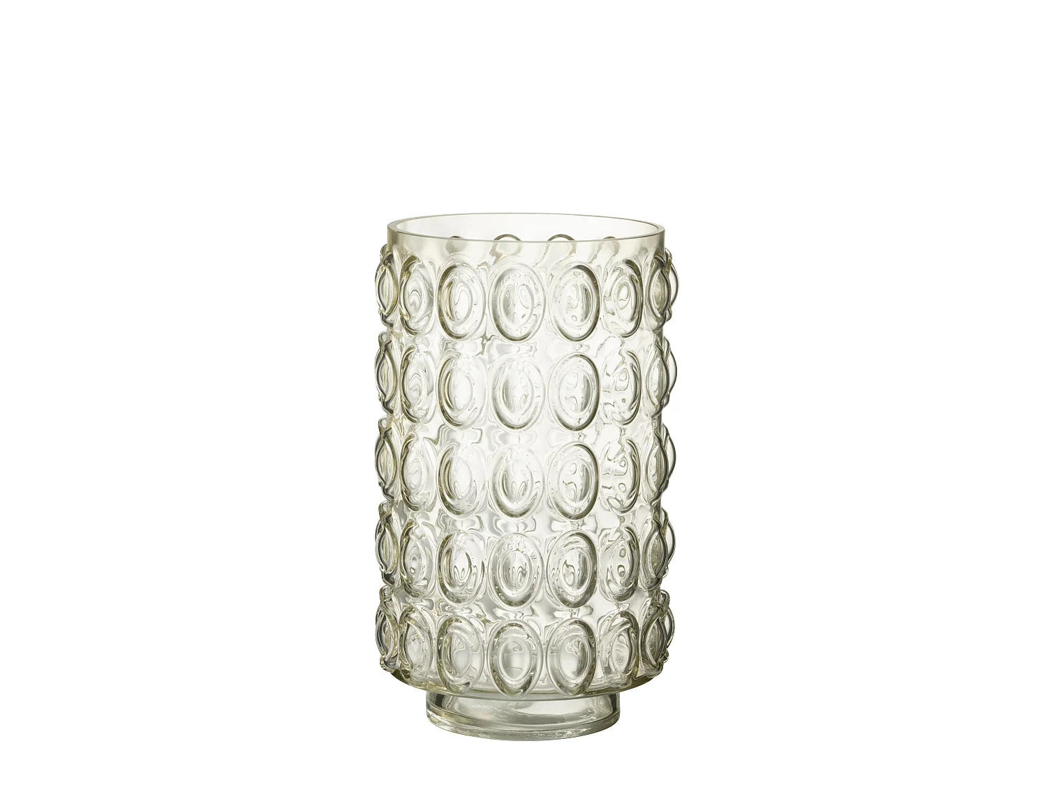 Vase Design en Verre "Bulles" 30cm Jaune Clair