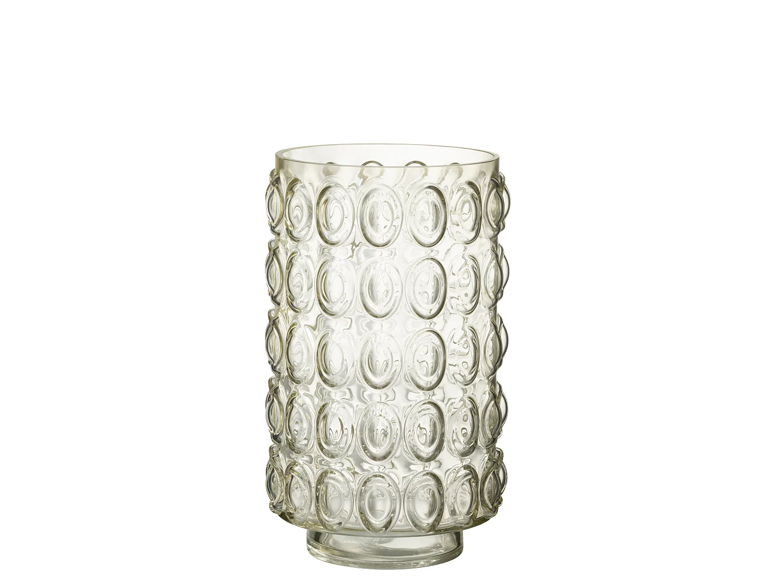 Vase Design en Verre "Bulles" 30cm Jaune Clair