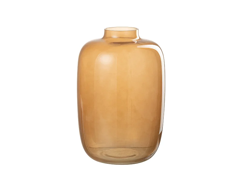 Vase Rond Design en Verre "Rita" 27cm Orange