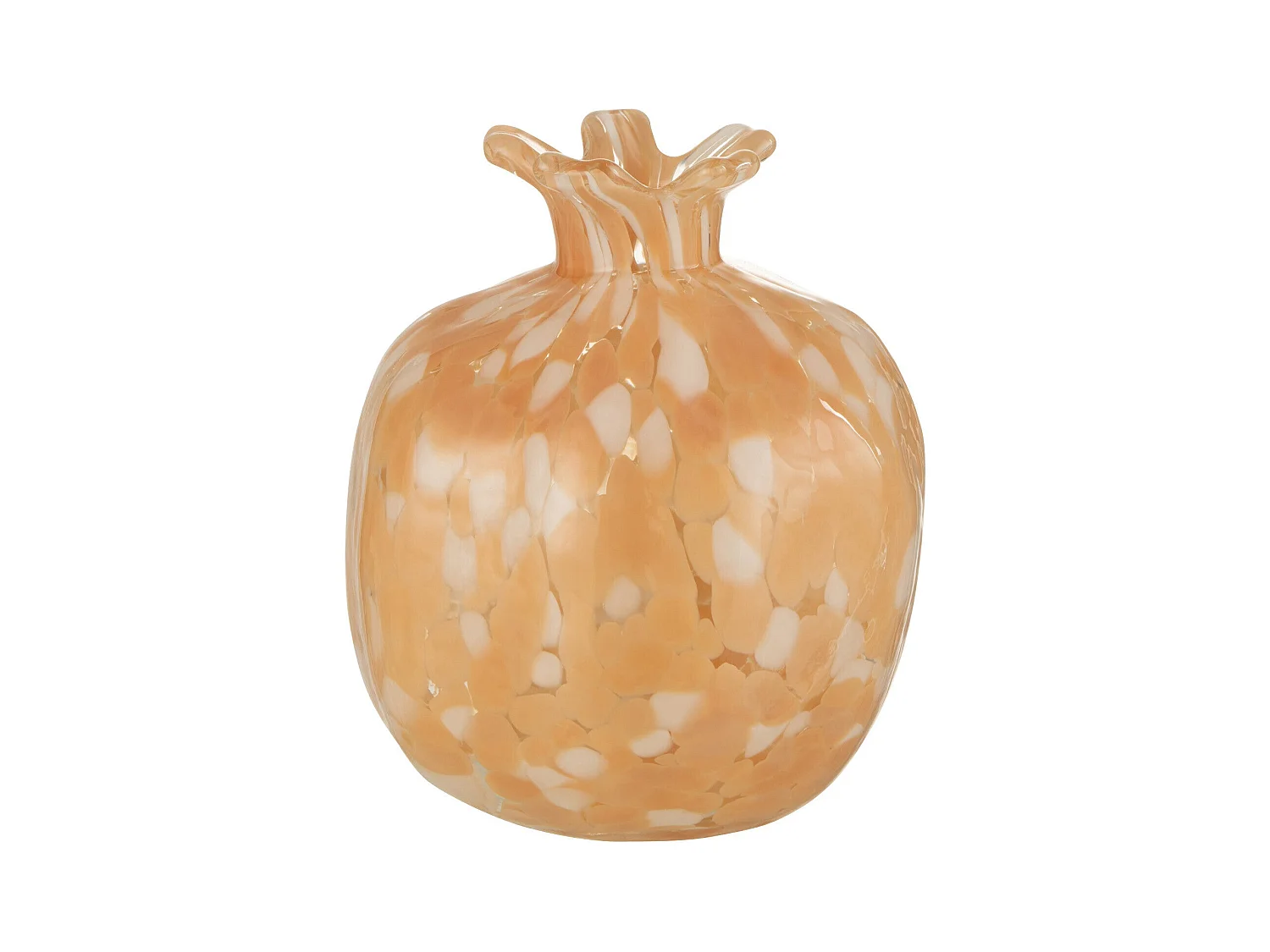 Vase Design en Verre "Mélissa" 16cm Beige