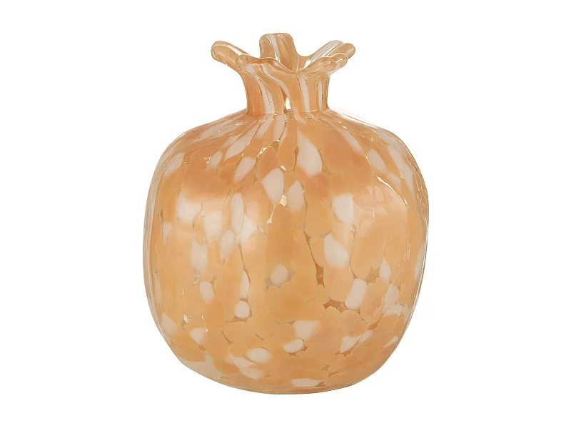Vase Design en Verre "Mélissa" 16cm Beige