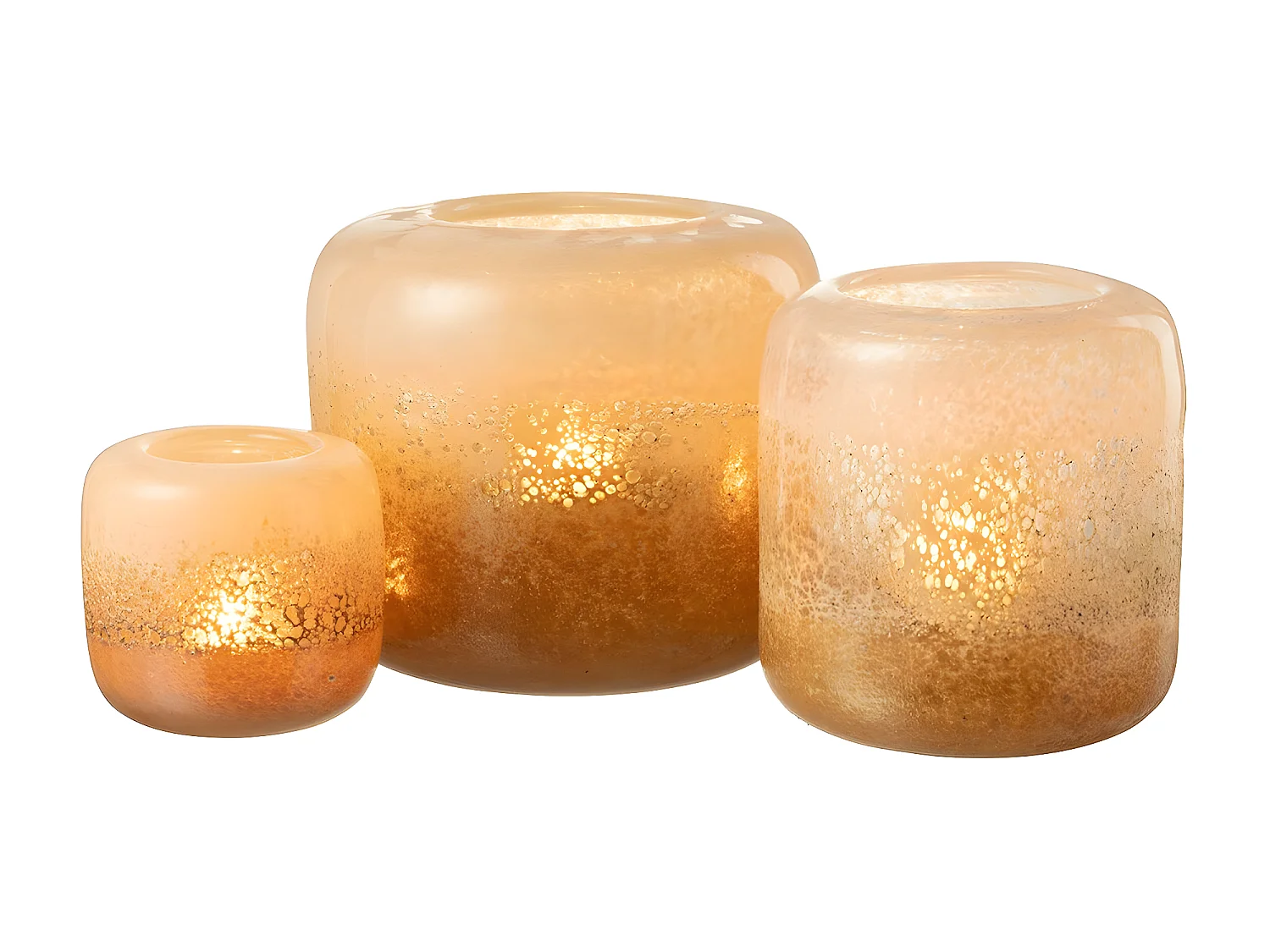 Photophore en Verre "Opia" 14cm Marron