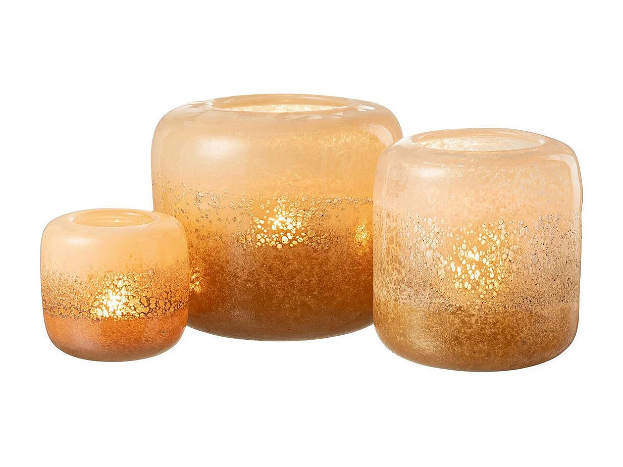 Photophore en Verre "Opia" 14cm Marron