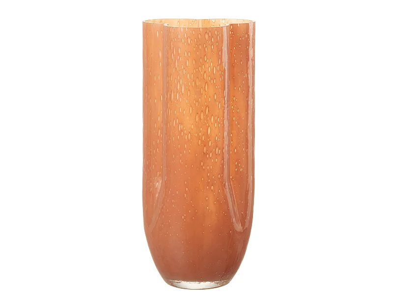Vase Déco en Verre "Trikkie" 34cm Corail
