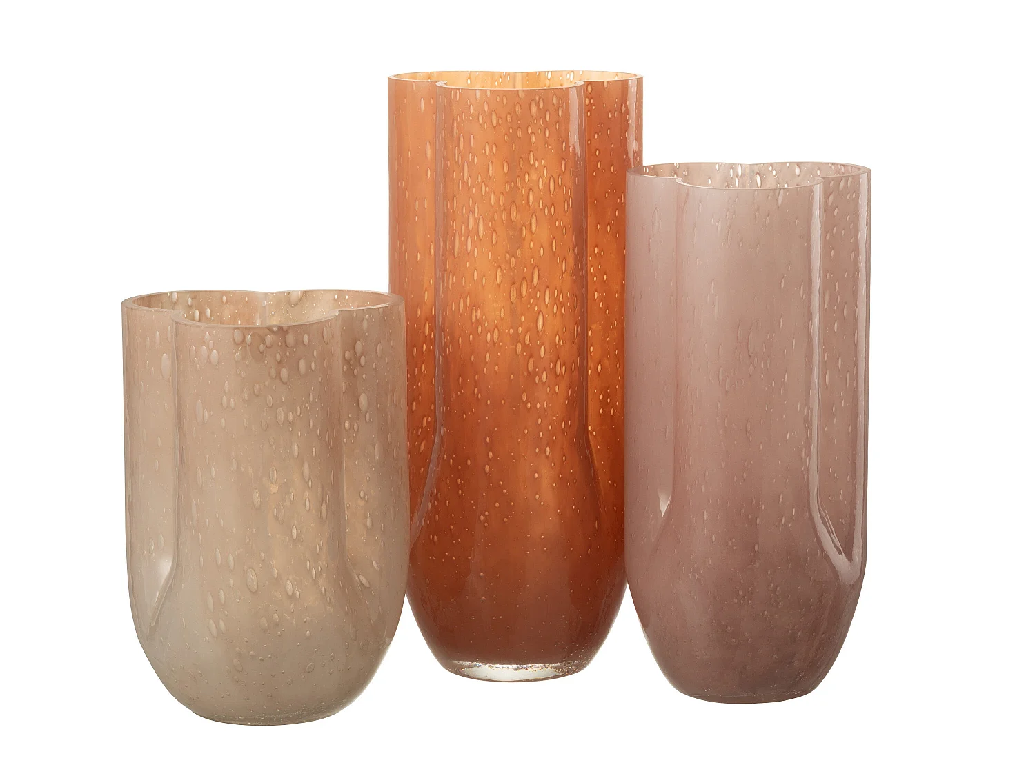 Vase Déco en Verre "Trikkie" 34cm Corail