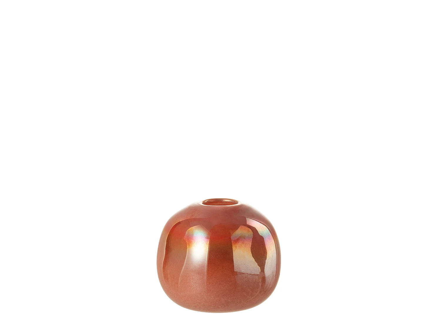 Vase Design "Boule Verre" 13cm Rouge