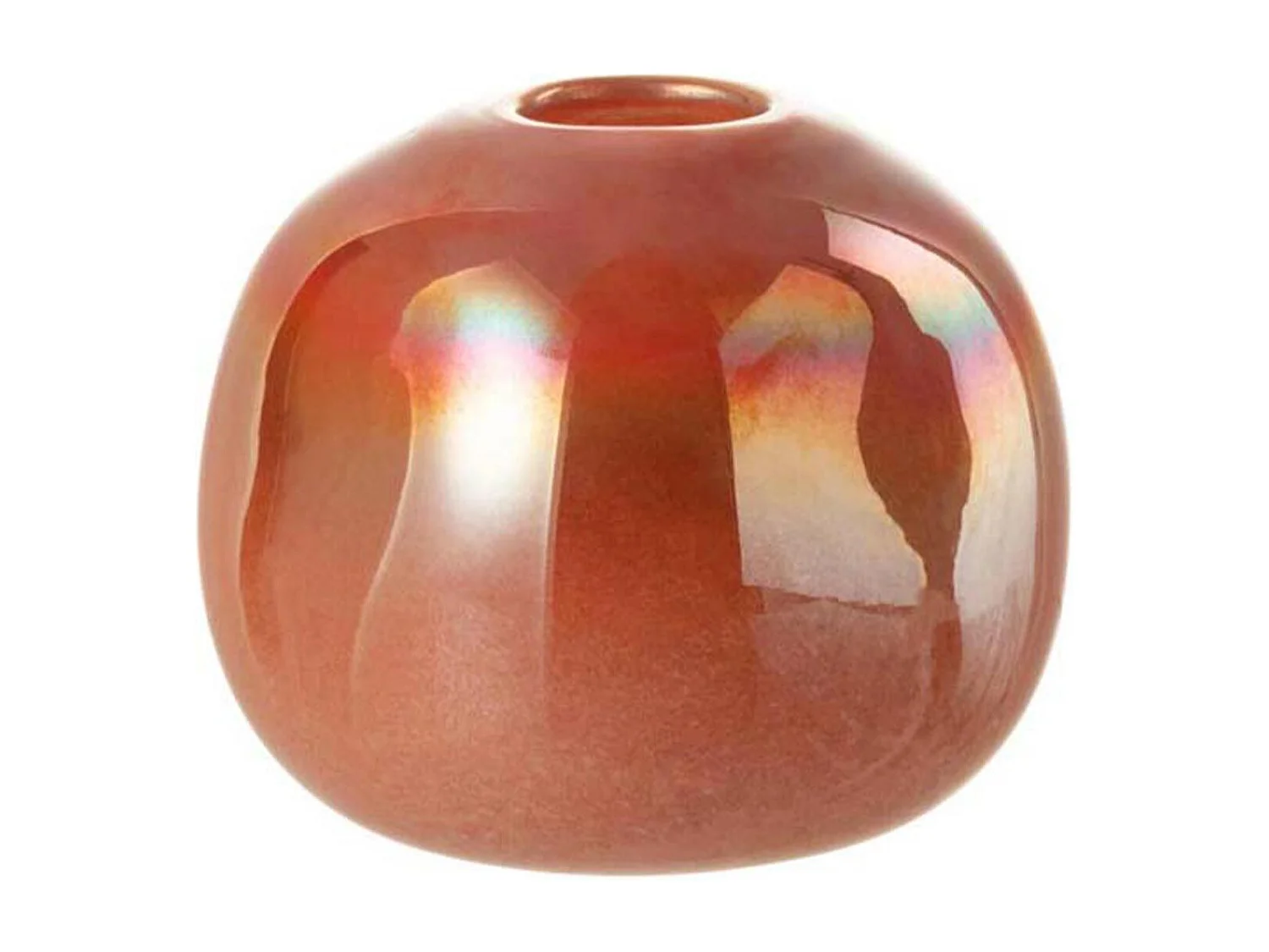 Vase Design "Boule Verre" 13cm Rouge
