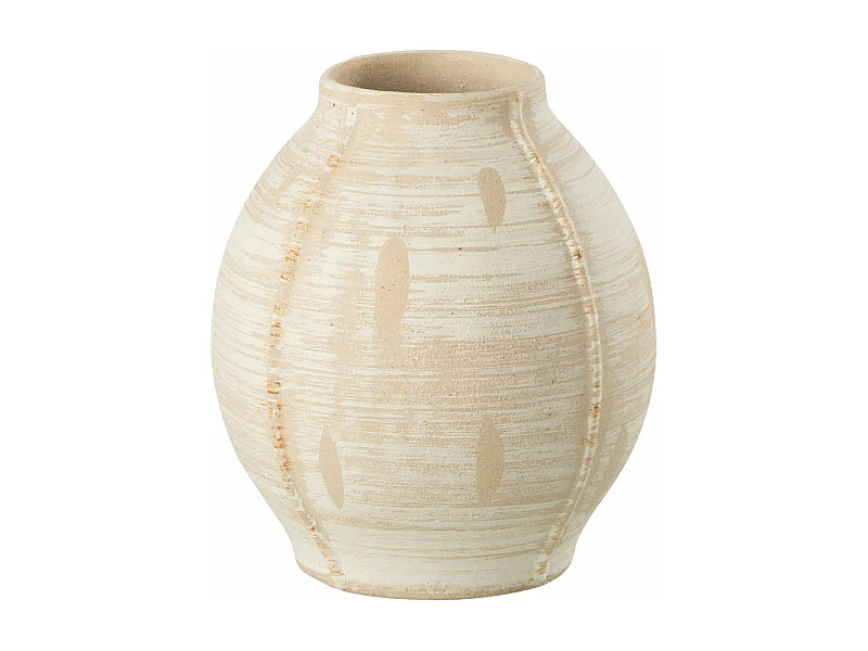 Vase Déco en Argile "Rudy" 20cm Beige