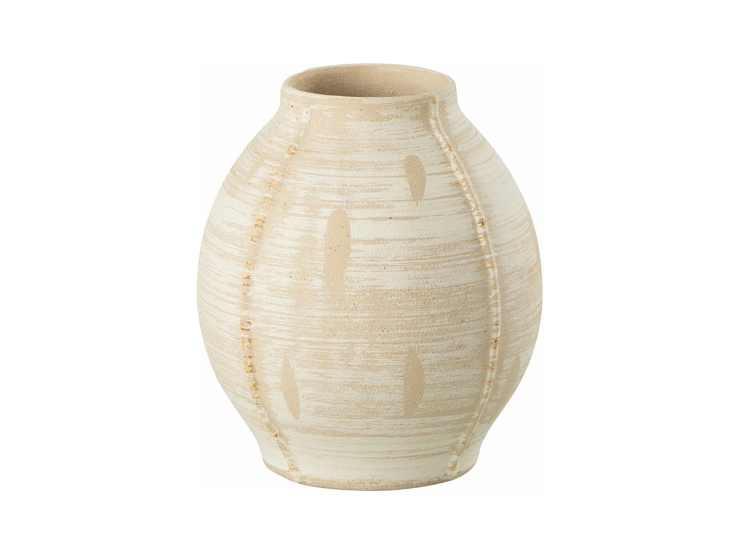 Vase Déco en Argile "Rudy" 20cm Beige