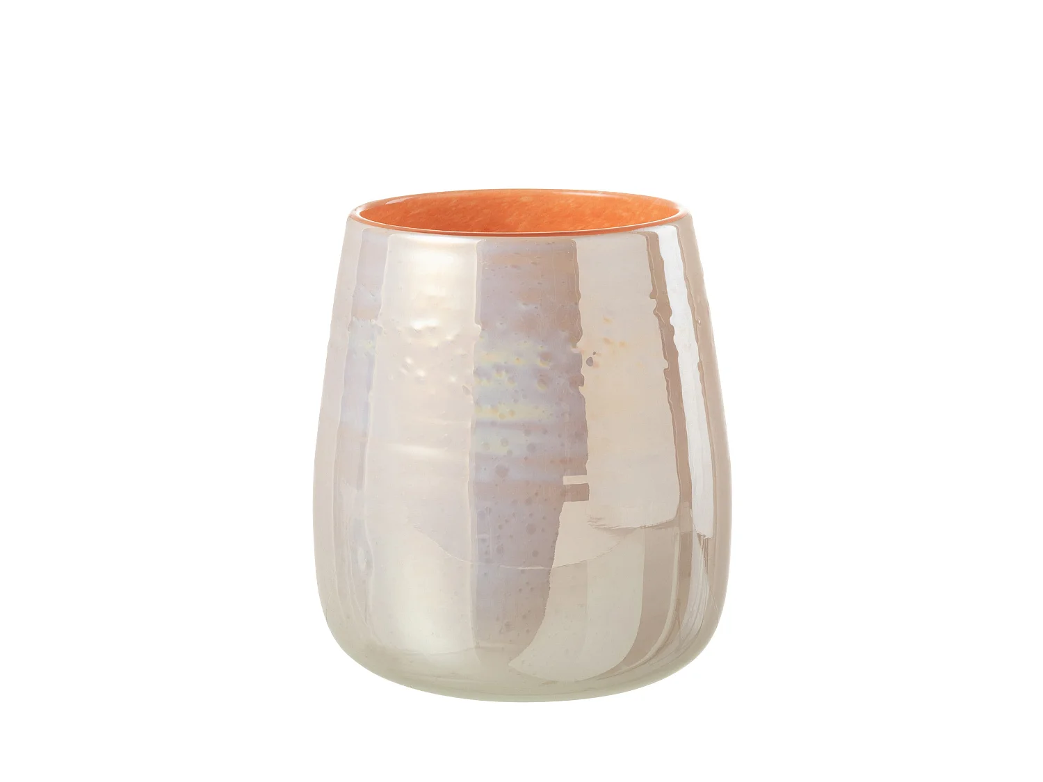 Vase Design en Verre "Juliette" 19cm Orange & Rose