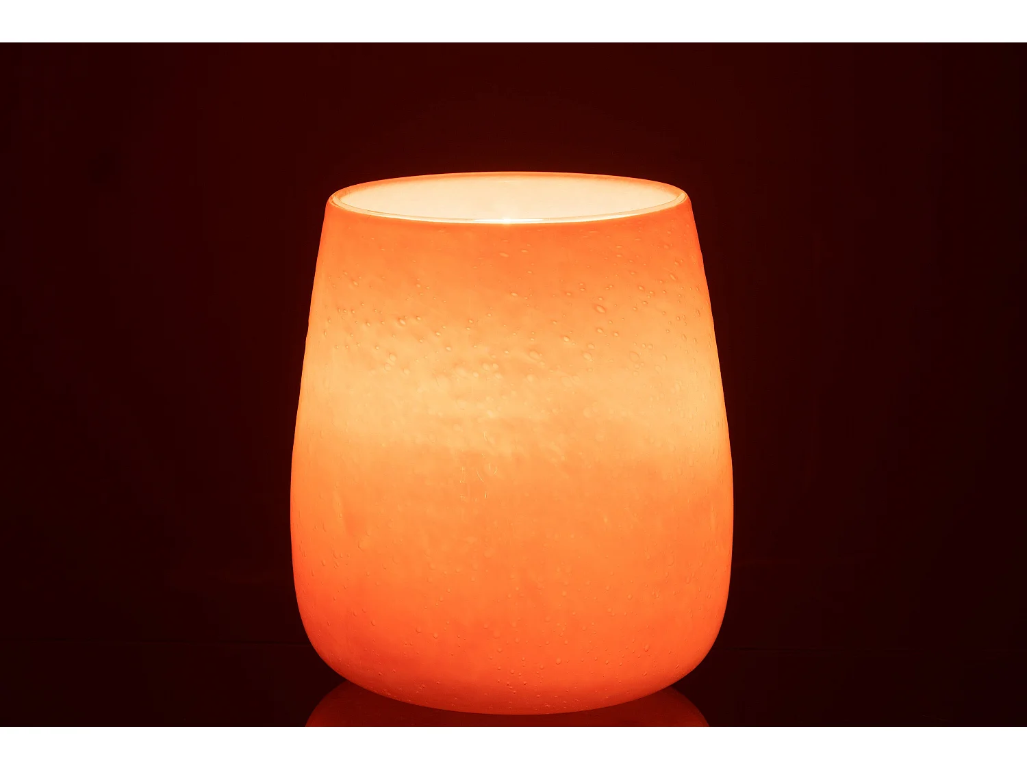 Vase Design en Verre "Juliette" 19cm Orange & Rose