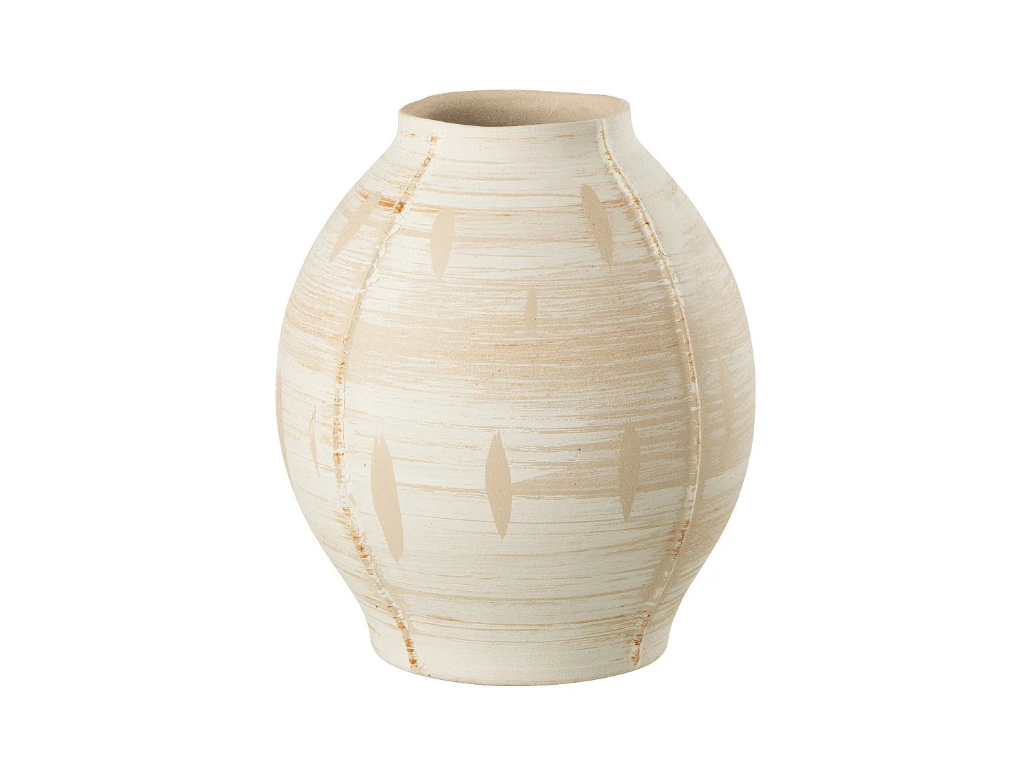 Vase Déco en Argile "Rudy" 28cm Beige