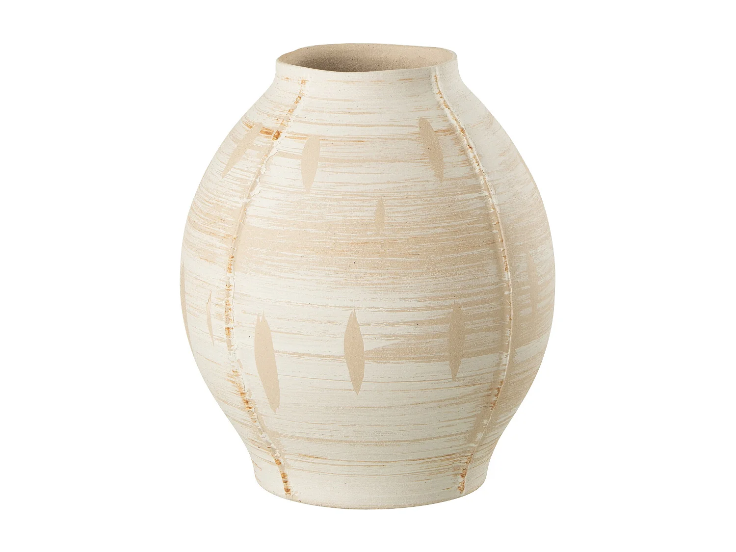 Vase Déco en Argile "Rudy" 28cm Beige