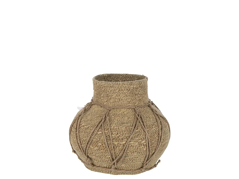 Pot Décoratif "Herbes Marines" 21cm Naturel