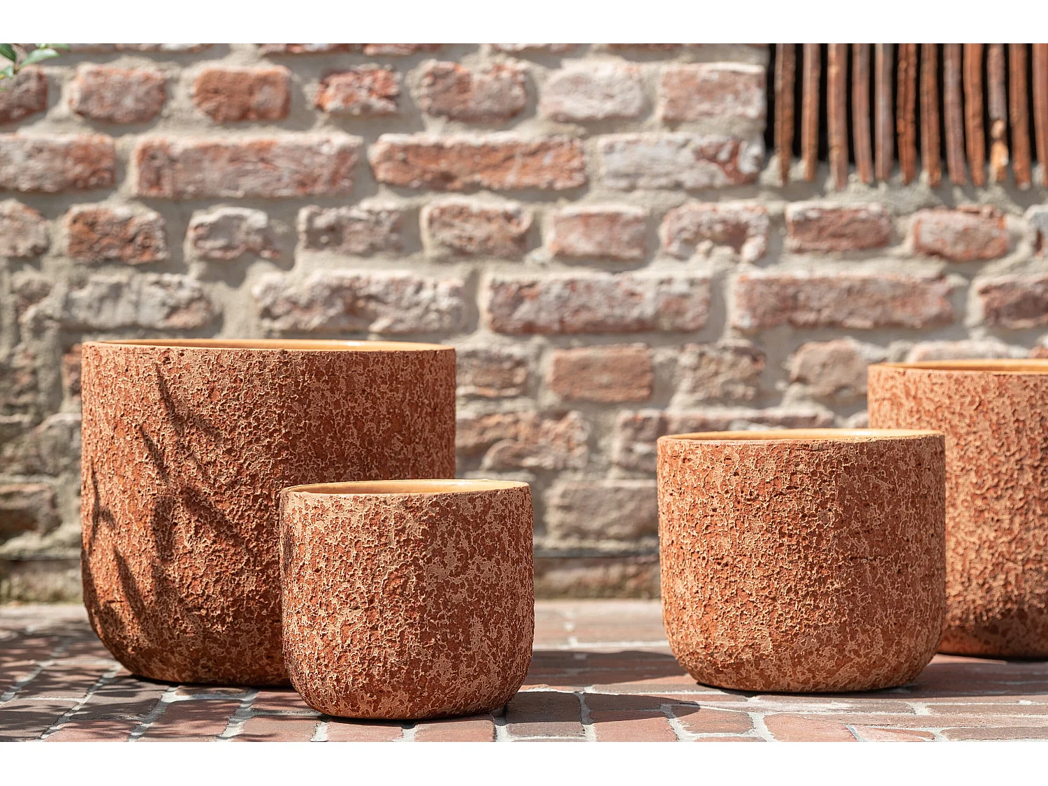 Cache-Pot Design "Rugueux" 25cm Terracotta