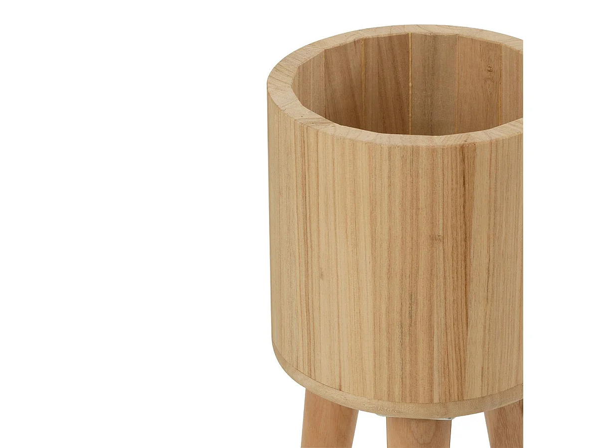 Lot de 3 Cache-Pots en Bois "Paul" 49cm Naturel