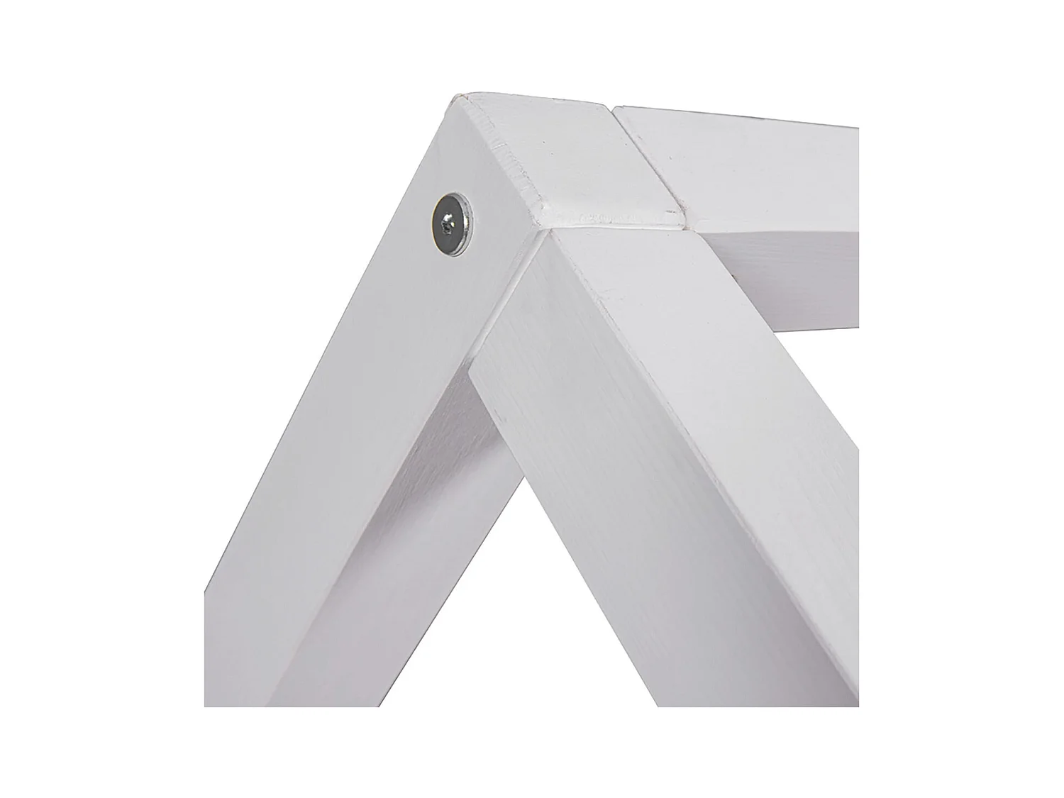 SARRY - Lit Cabane 90x200cm avec Barrières en Pin Massif Blanc