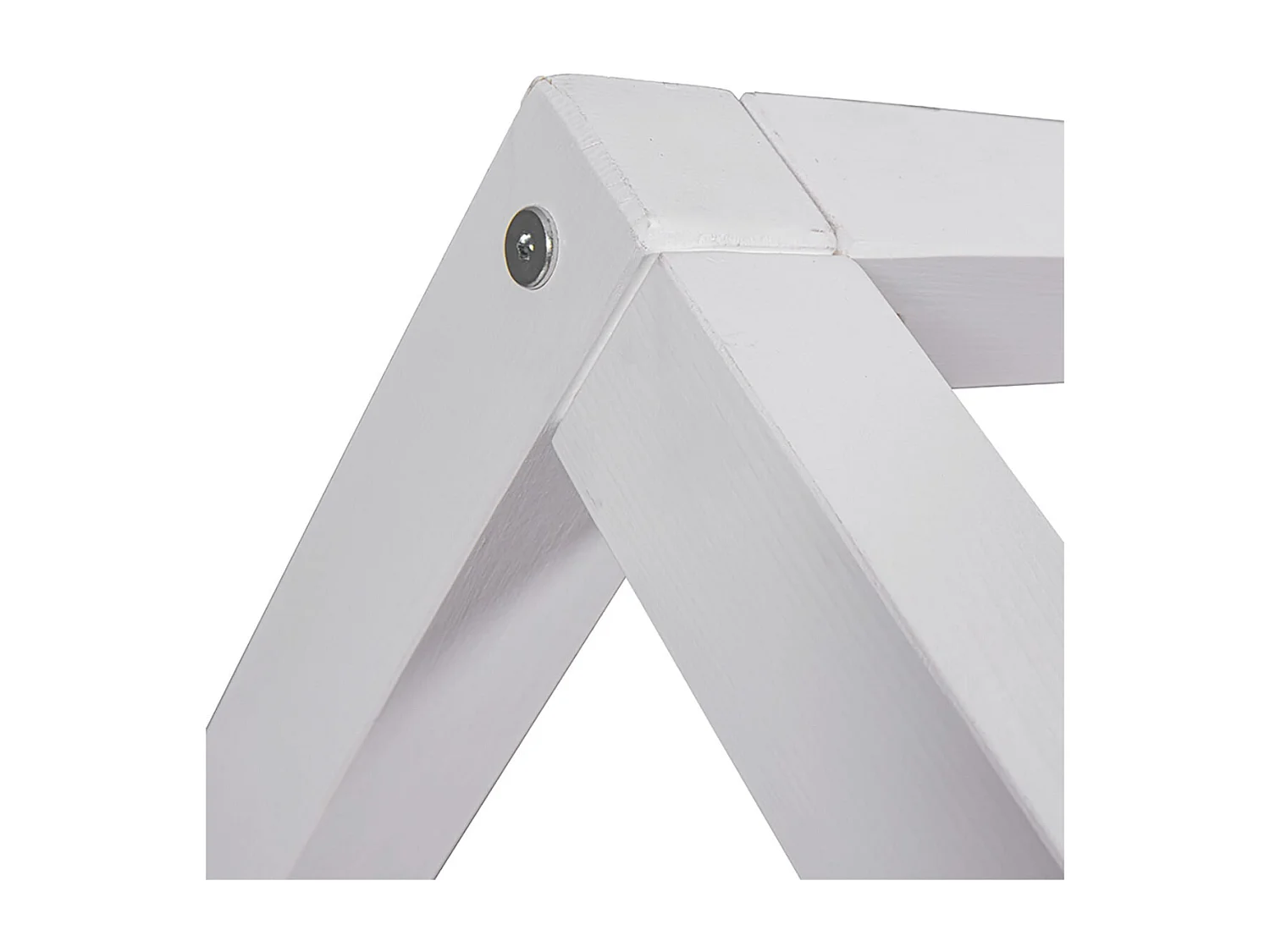 SARRY - Lit Cabane 90x200cm avec Barrières en Pin Massif Blanc