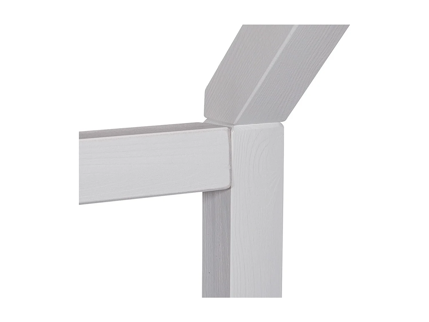 SARRY - Lit Cabane 90x200cm avec Barrières en Pin Massif Blanc