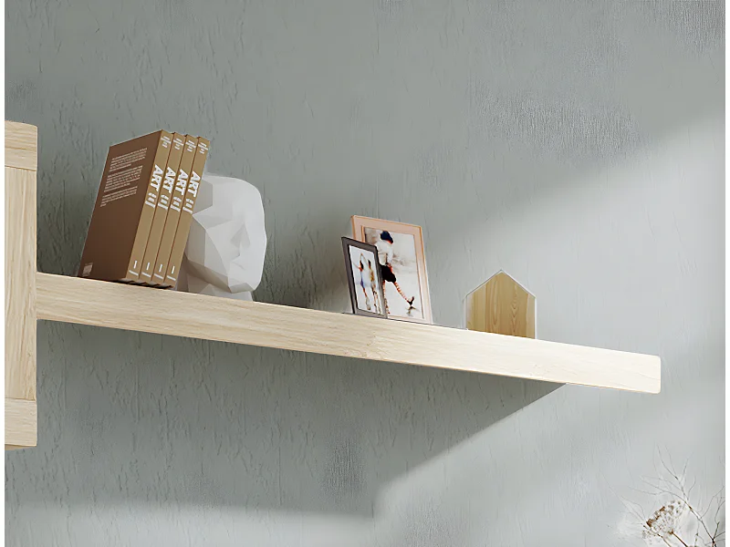 Etagère murale coloris chêne cambrian - Longueur 130 x profondeur 23 x hauteur 6,50 cm