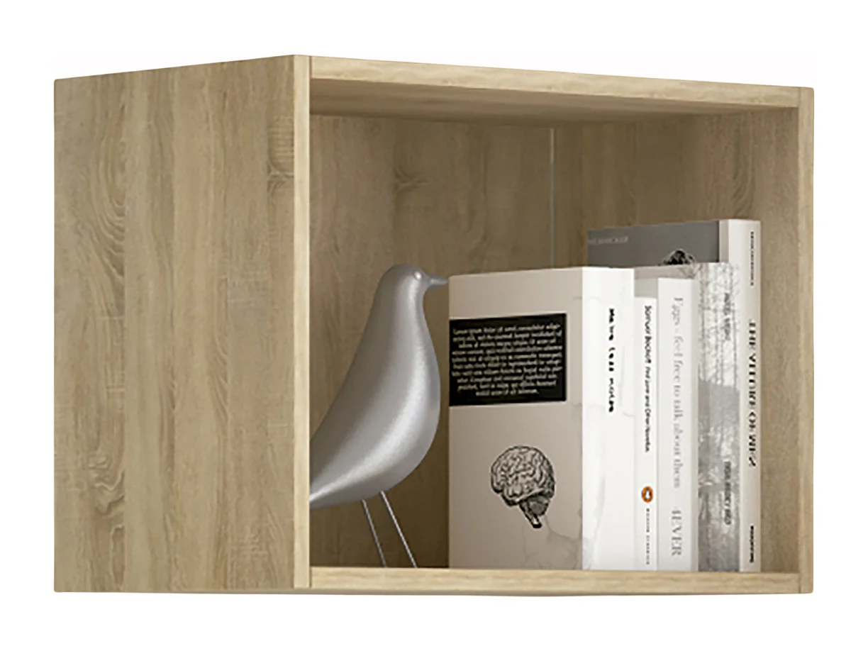 Etagère cube coloris Chêne cambrian - Longueur 50,5 x profondeur 27,9 x hauteur 38 cm