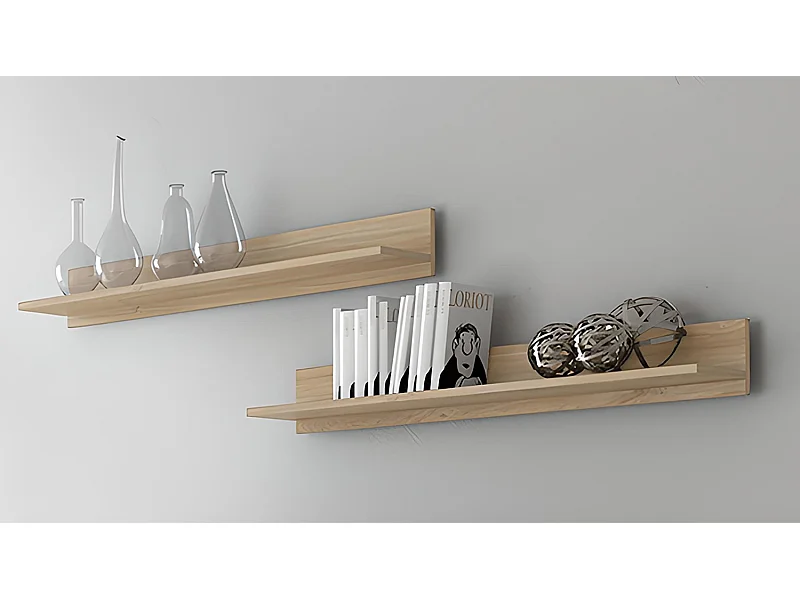 Etagère coloris chêne cambrian - Longueur 91.5 x Profondeur 17.6 x Hauteur 13 cm